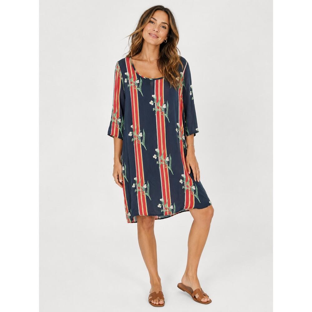 Attic & Barn Silk Floral Shift Dress